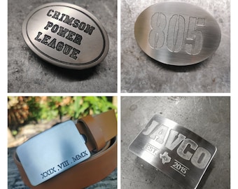 Custom belt buckle for 38mm belt, design your own, personalised buckle, handmade from stainless steel, gift for him, business logo buckle.