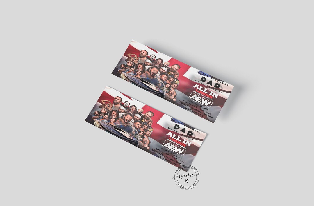 AEW All in Wrestling Wembley 2025 2025 2026 Gift Ticket Show/theatre