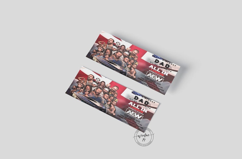 AEW All in Wrestling Wembley 2024 2025 2026 Gift Ticket Show/theatre