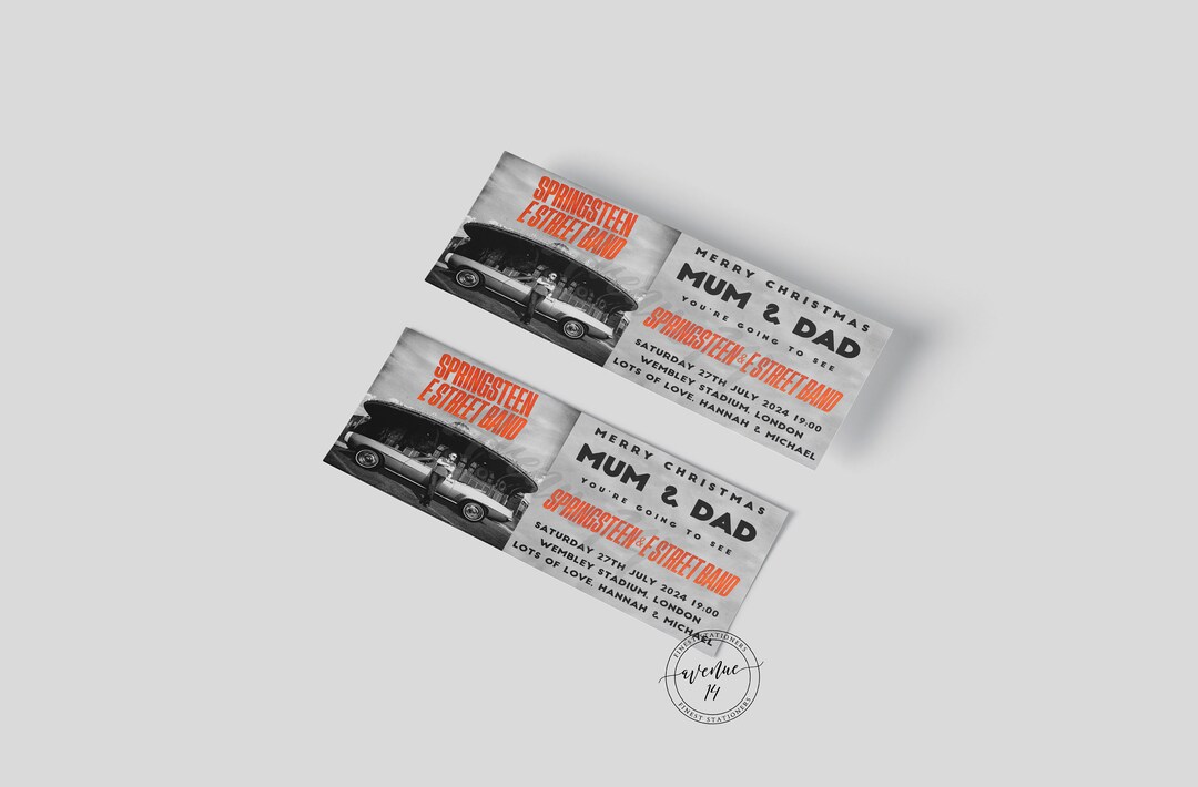 Bruce Springsteen and the E Street Band 2024 2025 2026 Gift Ticket Show