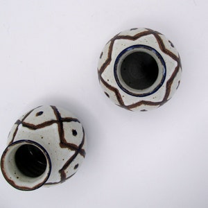 White Vase with Blue Pattern | 3.5&quot; inches tall