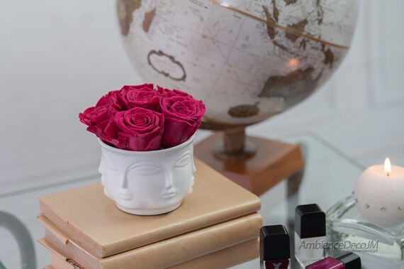 Forever Roses in a Muse Vase. Eternal Pink Roses in Multi - Etsy