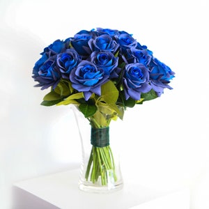 Real Touch Blue Rose Arrangement