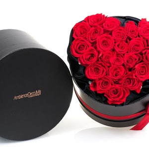 Heart Shaped Boxed Red Eternal Roses, Anniversary Gift