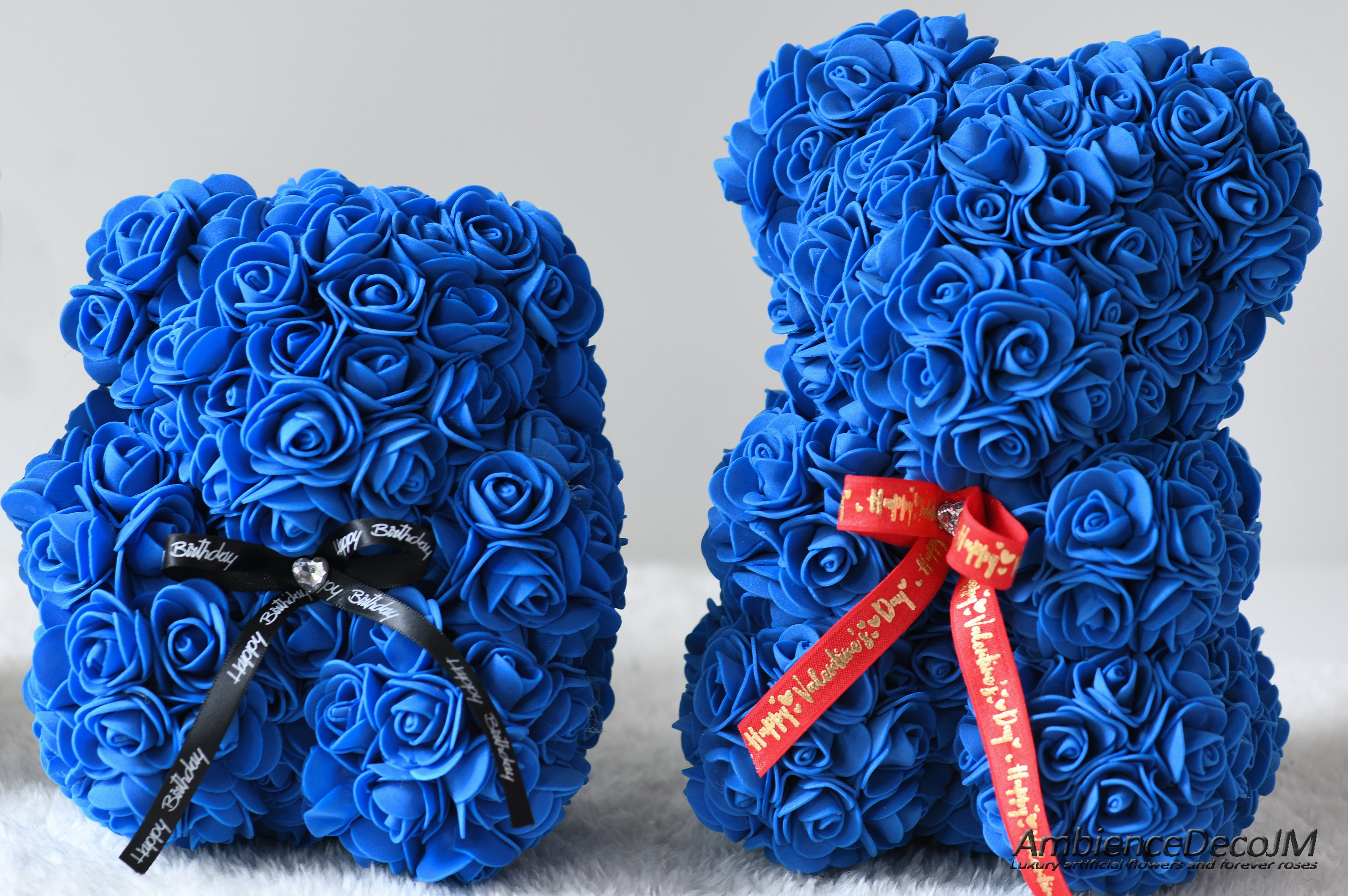 Small Rose Teddy Bear Blue UK.Small Forever Teddy Bear UK Etsy