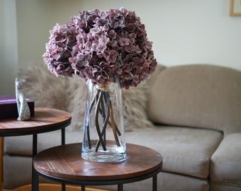 Hydrangea arrangement in a vase  Artificial florals decorations