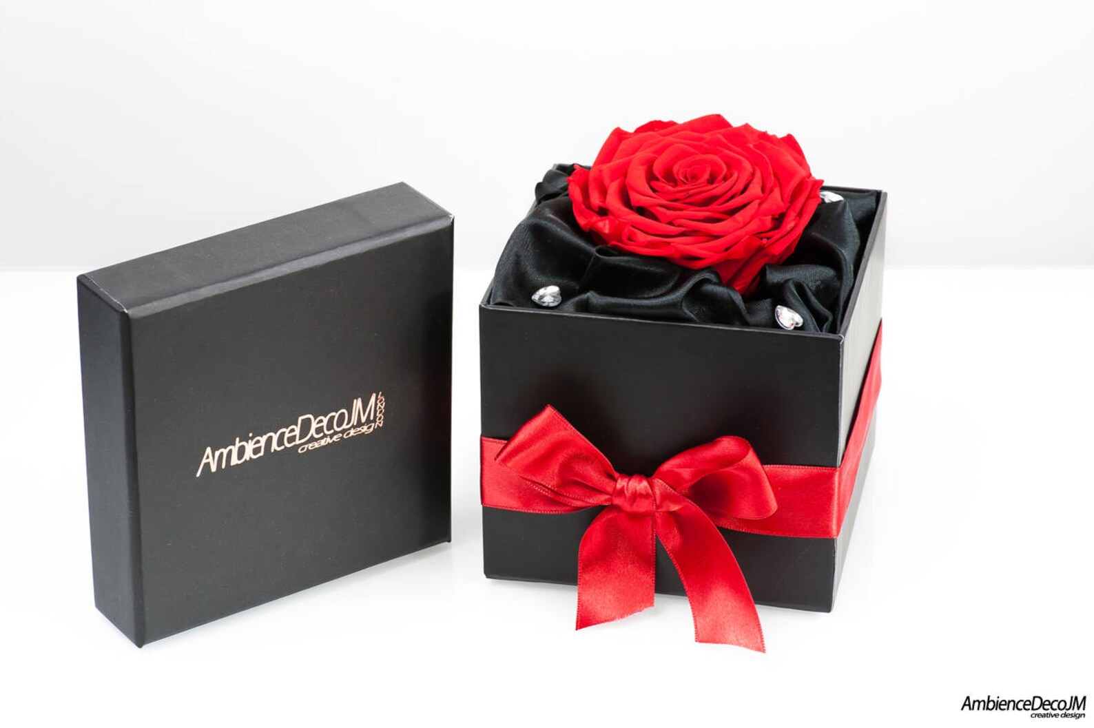 Infinity rose in a box preserved single red rose in a Etsy