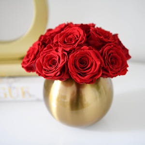 Eternity Roses in a Gold Vase