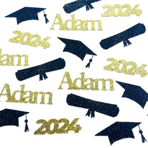 2024 45 pieces personalised Graduation Confetti/Decoration - nursery/school/college/university -  lots of other colours available