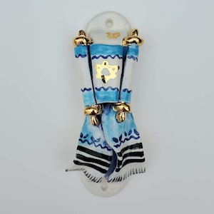Mezuzah Case, Ceramic mezuzah, Jewish Art, Jewish Gift, Judaic, Housewarming Gift, Home Gift, BarMitzvah, BatMitzvah Gift,  handmade mezuzah