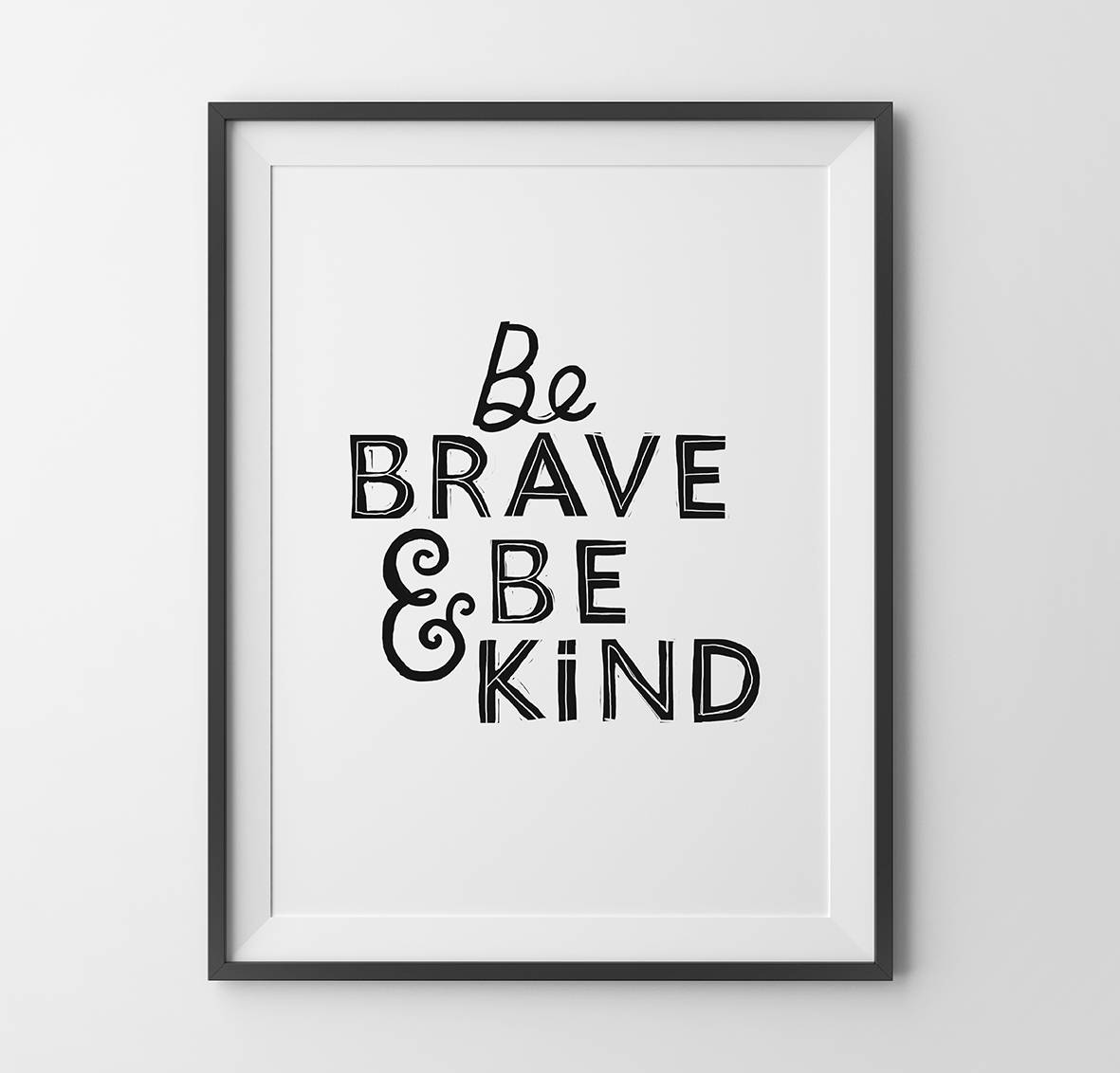 Be Brave and Be Kind Print Wall Art Children's Wall - Etsy