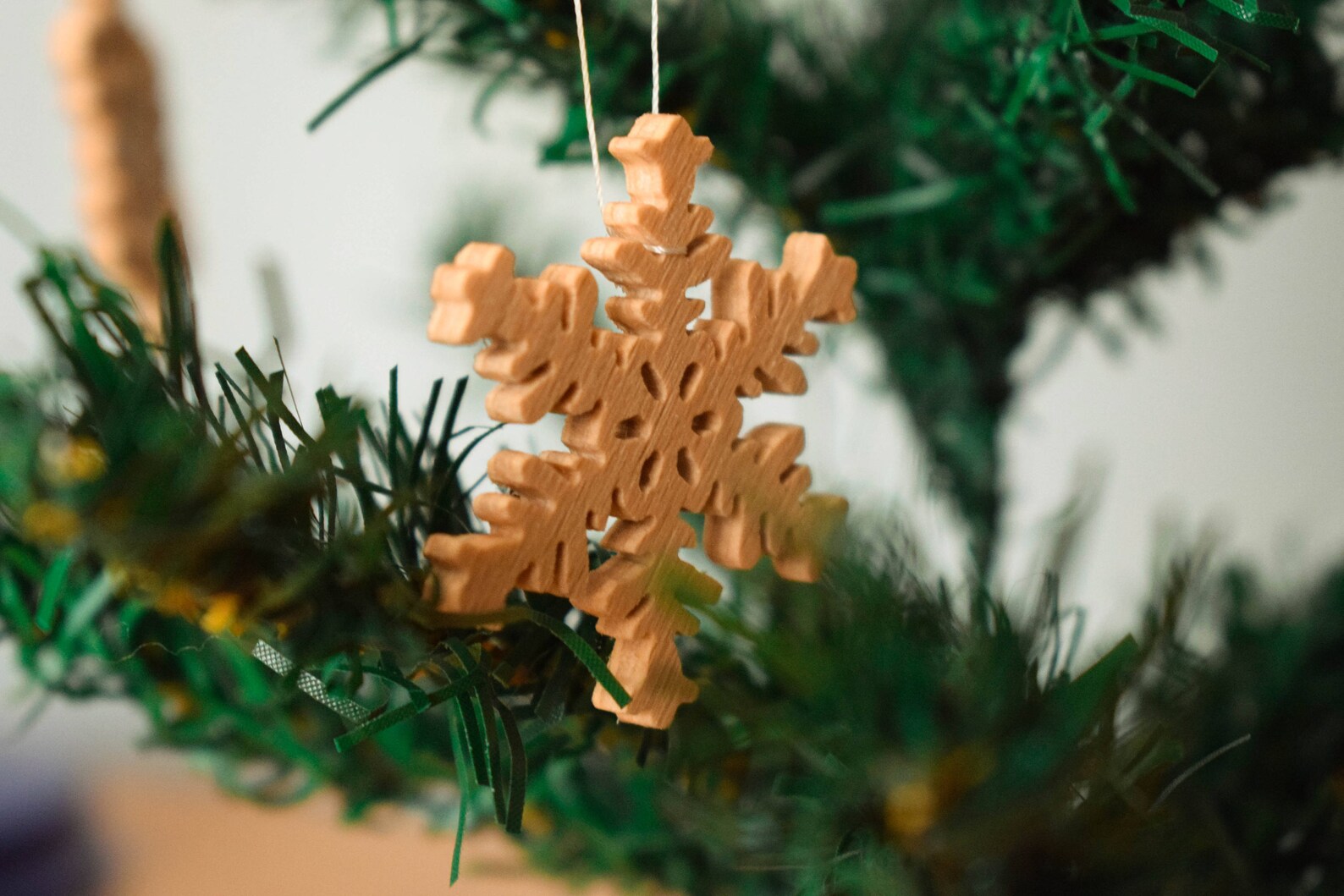 Wooden handmade snowflake ornaments Christmas Decor Etsy