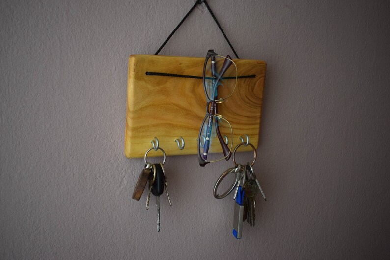 Wooden Keychain Holder Wall Keychain Holder Wall Keycring Etsy