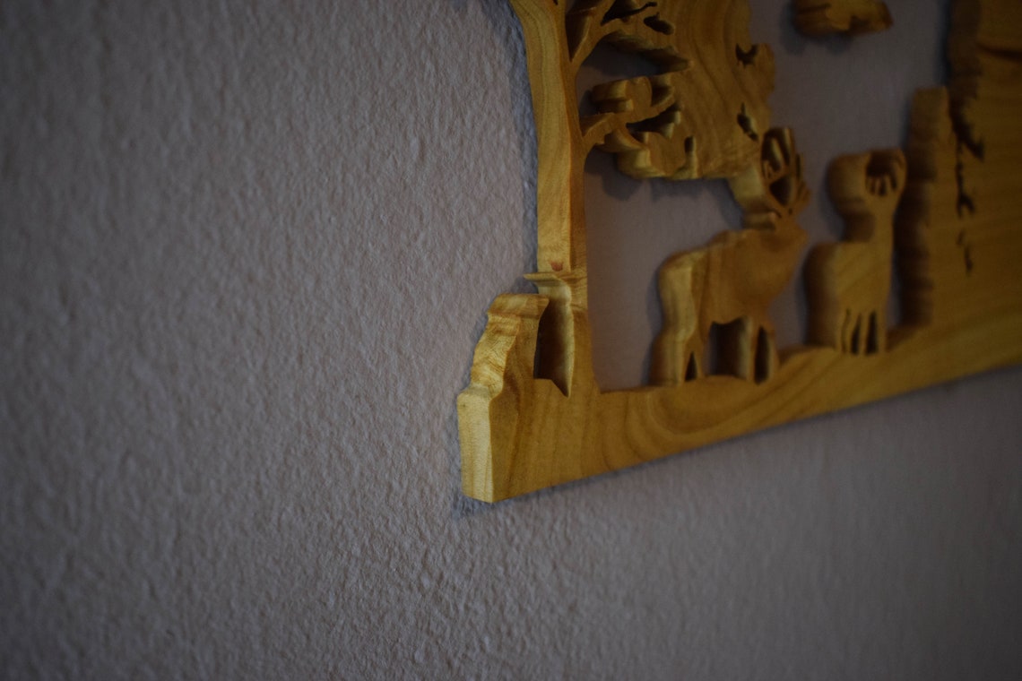 Wooden Nature Picture Scroll Saw Scroll Saw Wall Hanging Etsy