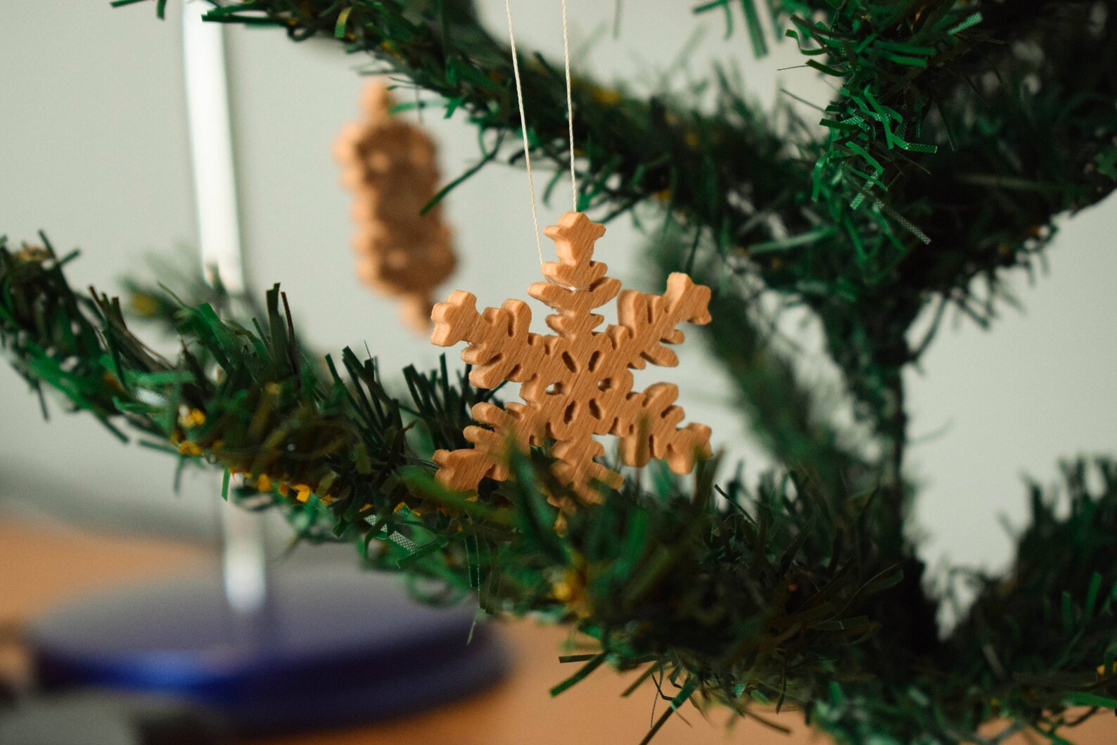 Wooden handmade snowflake ornaments Christmas Decor Etsy