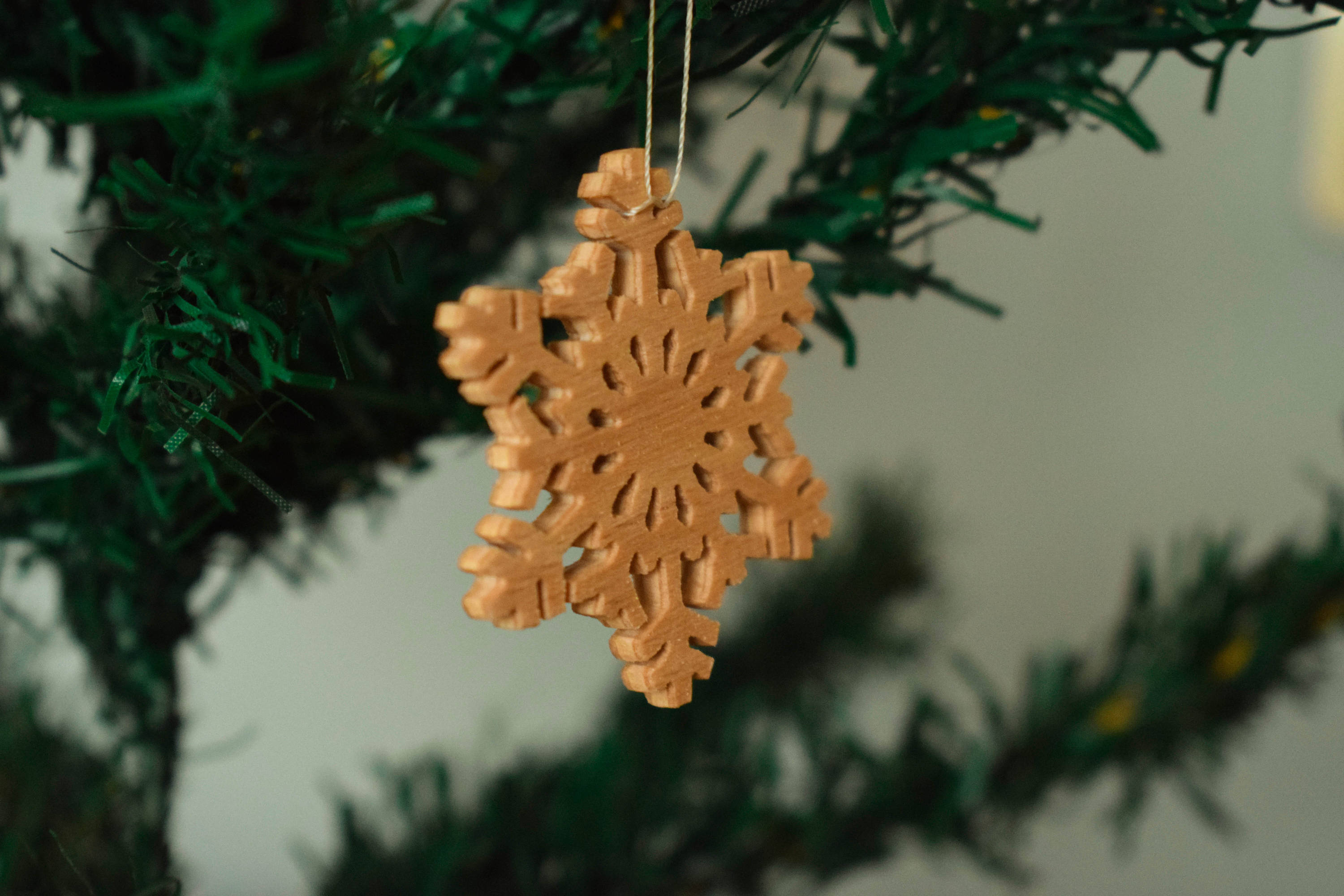 Wooden handmade snowflake ornaments Christmas Decor Etsy
