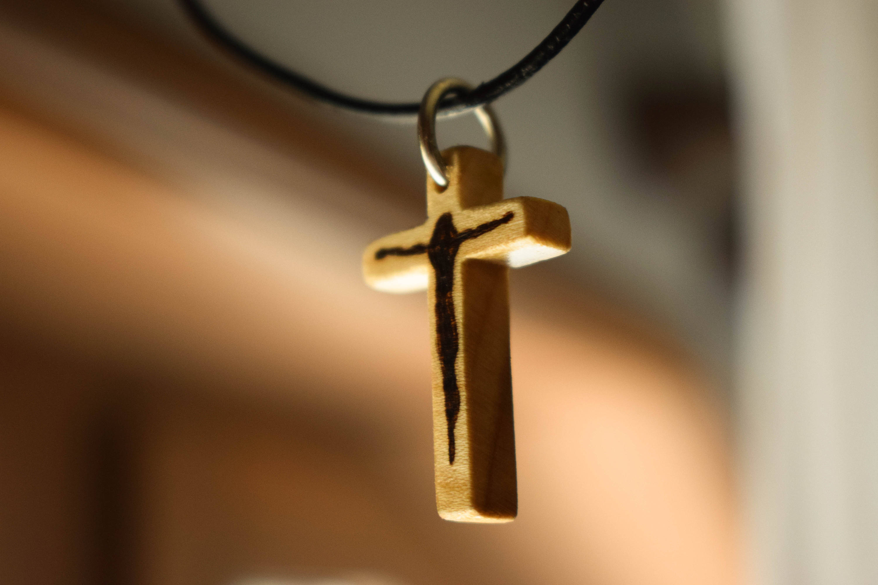 Wooden Cross Necklace Cross Pendant Cristian Cross Jesus Etsy