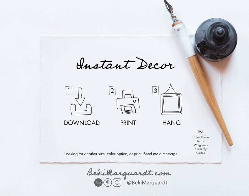 Digital Download Printable Large Scale Wall Art Retro Minimalism Wall D\u00e9cor Print 36 x 24 Scalable Files