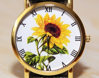 Relojes de pulsera de girasol relojes amarillos relojes de mujer relojes de flores relojes de boda relojes de vacaciones relojes unicos relojes novedosos Etsy Espana