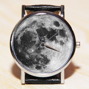 Watch moon, space Watch, constellation Watch, men&#39;s watch, women&#39;s watch, black watch, brown watch, handmade watch, new year gift, astronomy