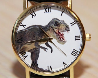 Wrist watch dinosaurs, children's watches, women's watches, animal watches, men's watches, gift watches, unique watches, watches nature