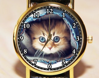 Orologio gattino, orologio gatto, orologio per bambini, orologio da donna, orologio celebrativo, orologio compleanno, orologio preferito, orologio animale