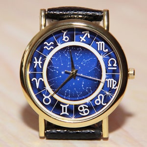 Zegarki zodiaku, Zegarek męski, Zegarek damski, Niebieski zegarek, zegarki konstelacji, Znaki zegarka zodiaa, Zegarek kosmiczny