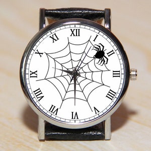 Spider web watches,  holiday watches, spider watches, black  watch, handmade watch, watches, women's watches, men's watches