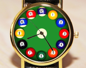 Watch billiards, watch game, ladies watches, casino watch, men's watches, sale watch,  custom watch, leather watch,Watch Roulette,Sports.