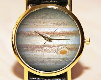 Orologio da polso Giove, orologio da uomo, orologio da donna, orologio spaziale, orologio galattico, orologio in pelle, orologio costellazione, orologio pianeta, idea regalo