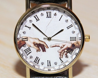 Michelangelo watch, Women's watches, Men's Watch, watch hands, watch pattern, minimalism watch, classic watch, watch with Roman numerals