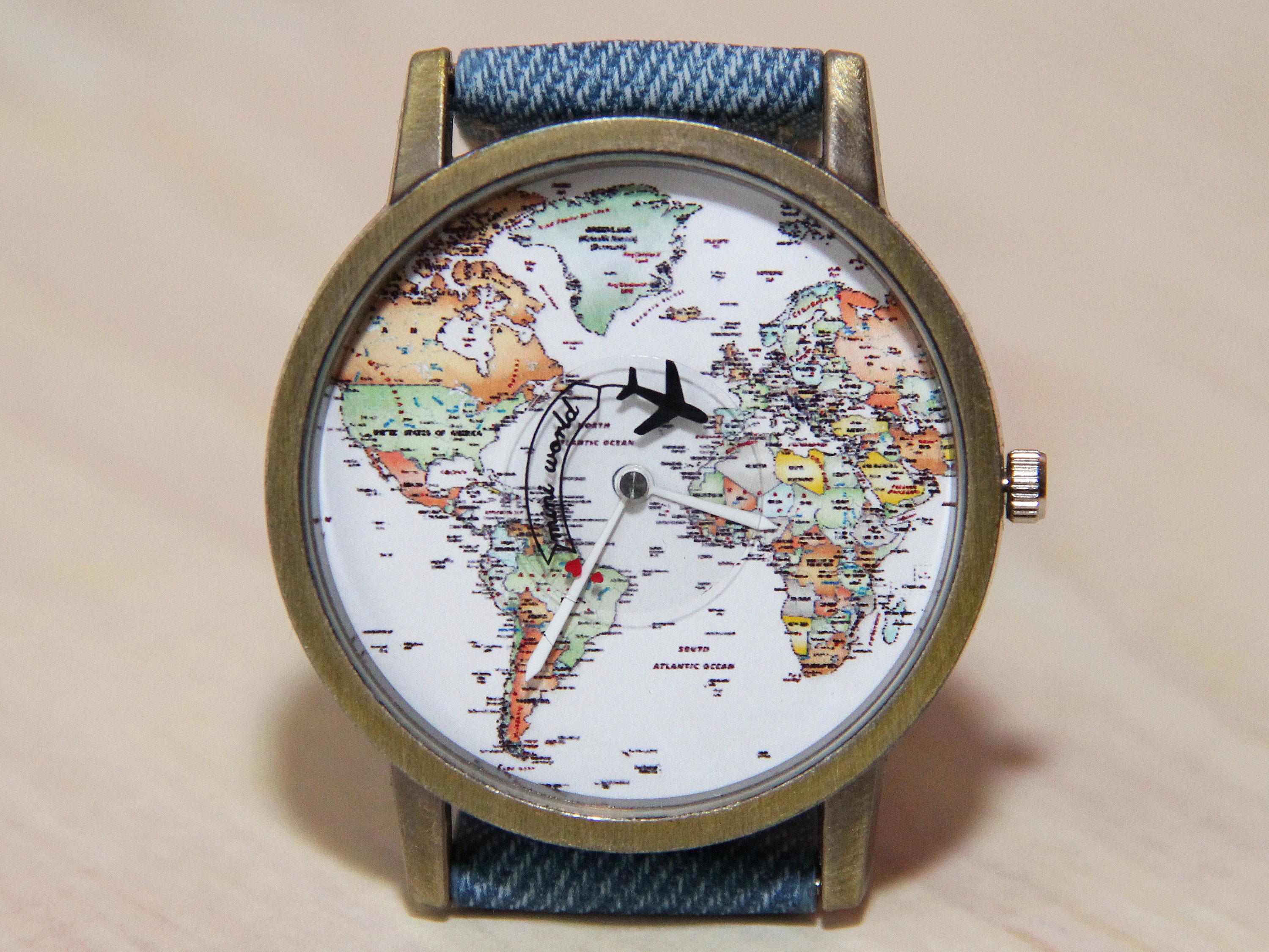 Wristwatch World Map Men S Watches Wristwatch Journey