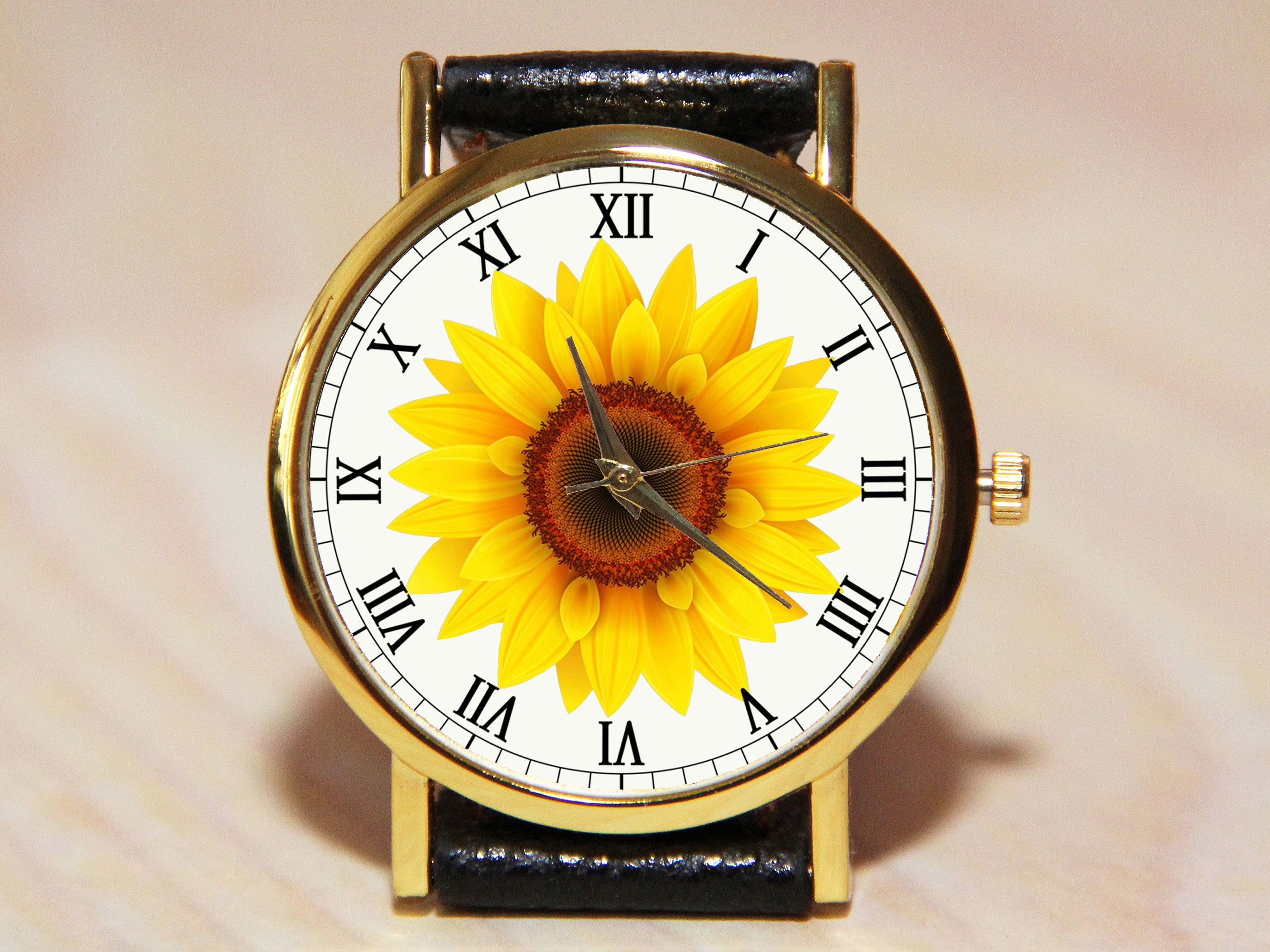 Wristwatches Sunflower, Yellow Watches, Women's Watches, Flower Watches ...