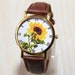Wristwatches Sunflower, Yellow Watches, Women's Watches, Flower Watches ...