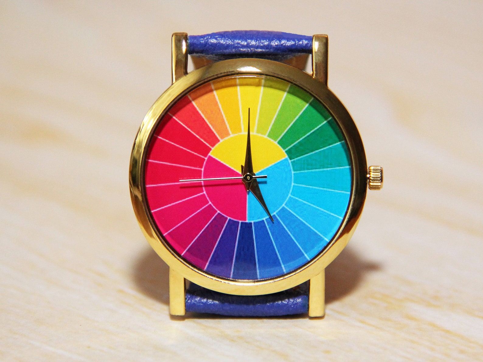Color Wheel Watch Men's Watch Colorful Watches Etsy