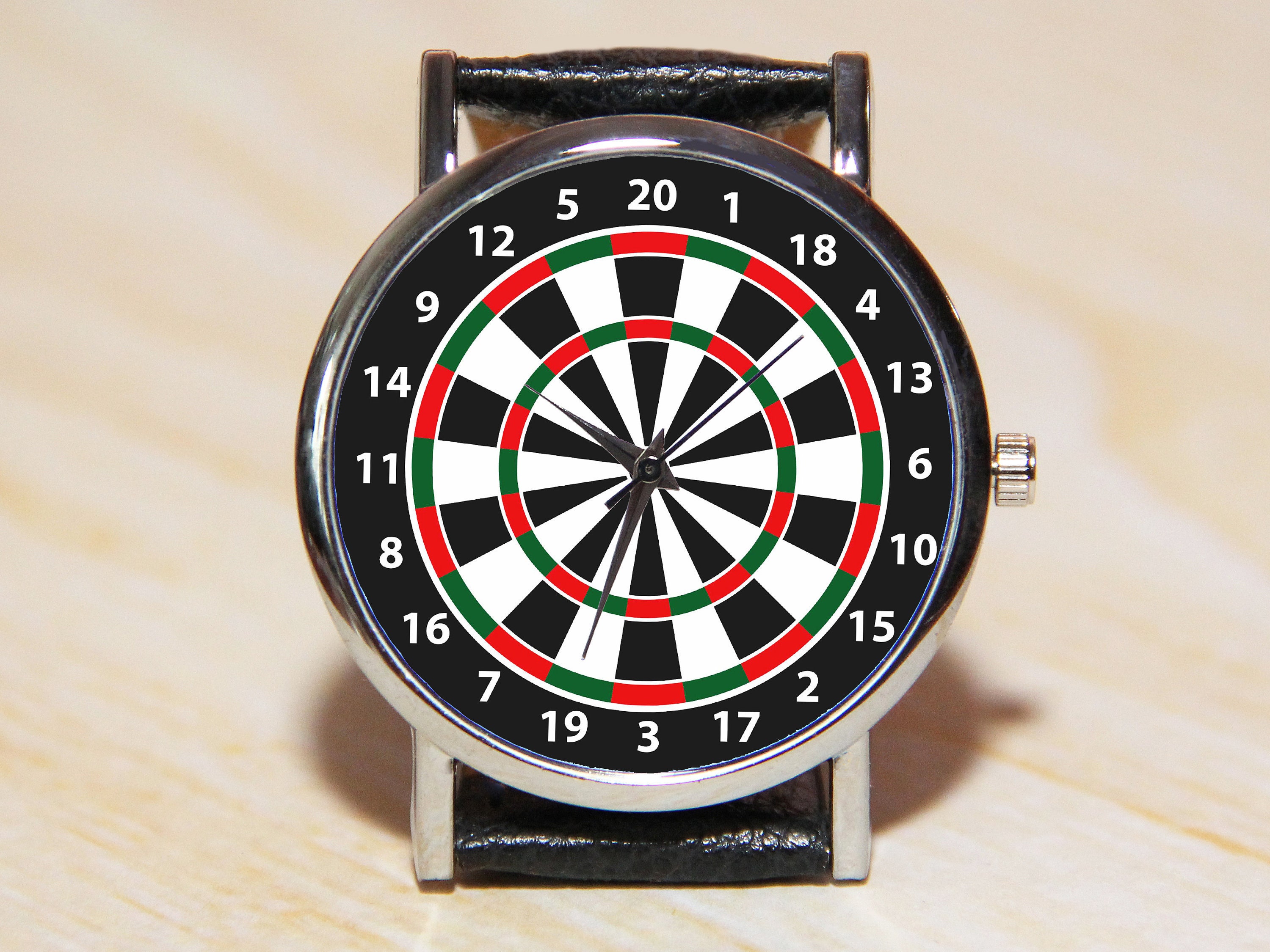 Darts watch, watches, game, men's watches, women's watches, leisure watches, gift watches, custom watches, handmade watches, leather watch