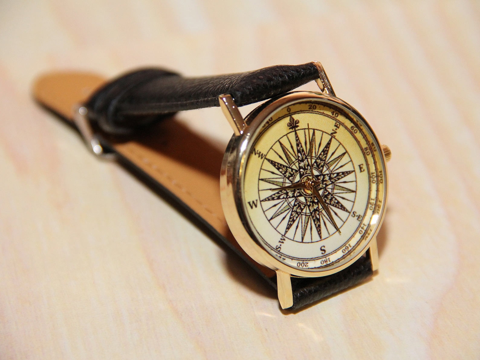 men's watch with compass