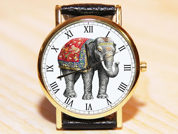 Elephant face watch with white band Flowers and Elephant Apple Watch Face, Apple Watch Face  main image 4