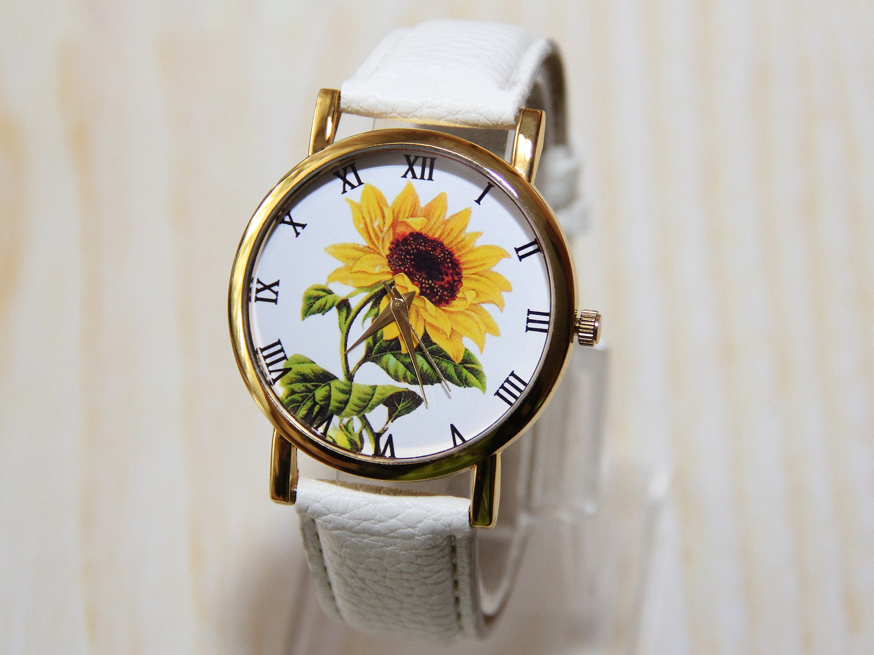 Wristwatches Sunflower, Yellow Watches, Women's Watches, Flower Watches ...