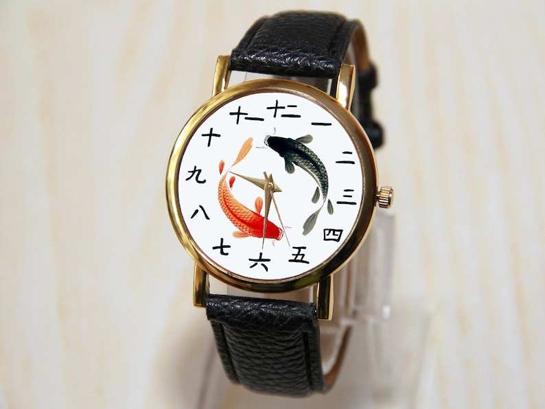 Japanese Numerals Watch Koi Fish Women's Watch Etsy