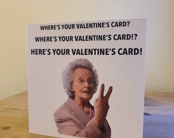 Here's Your Valentine's Card! Doris Gavin and Stacey inspired Funny Valentines Card, Valentines For Her