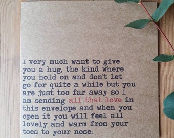 All That Love card, miss you card, isolation card, grandparents card, friends card, lockdown card, valentines card, mothers day card