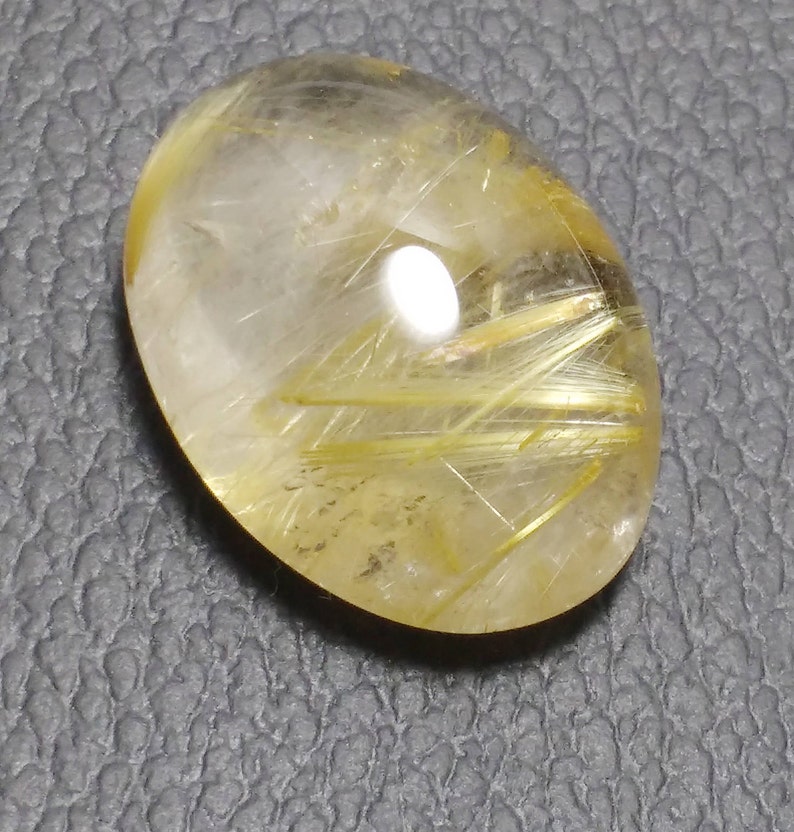 Golden Rutilated Quartz Oval Cabochon Golden Rutilated Smooth Cabochon Rutilated Loose Gemstone. 25x18 mm