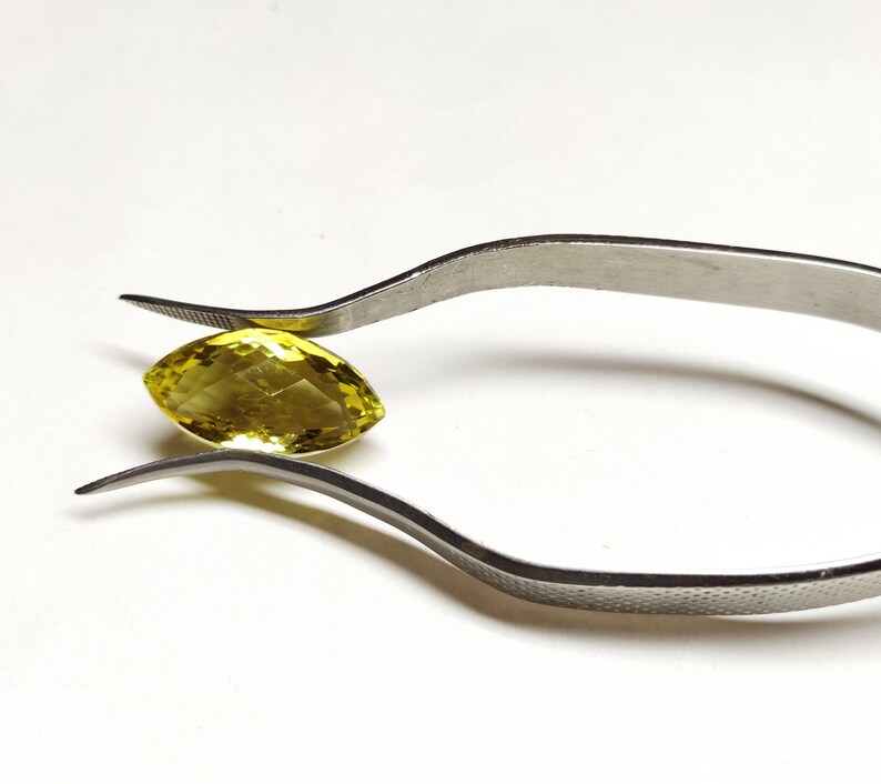 Lemon Quartz loose gemstone. natural Lemon Quartz Briolette cut gemstone 24x12 mm Lemon Quartz Marquise cut gemstone