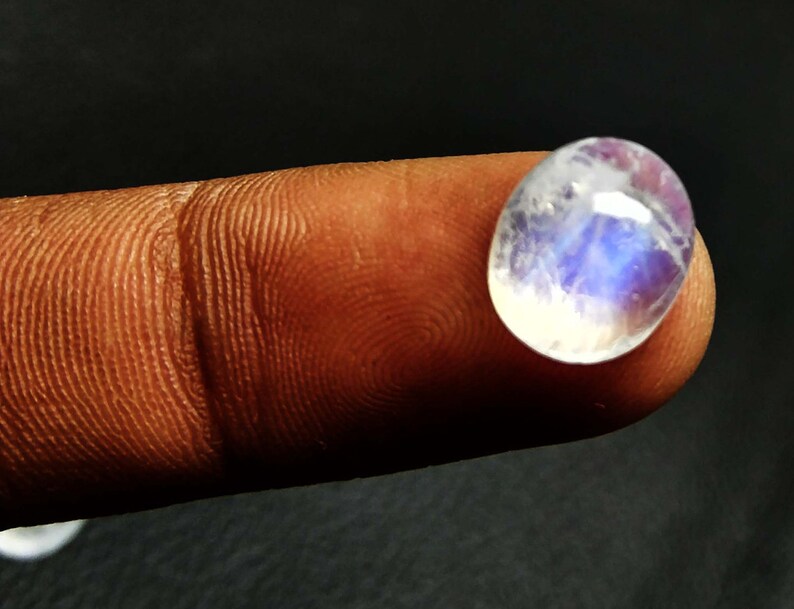 12x10 mm Rainbow Moonstone Loose Gemstone. 5 Pcs Lot Natural Rainbow Moonstone Blue Flash Cabochon Rainbow Moonstone oval Cabochon