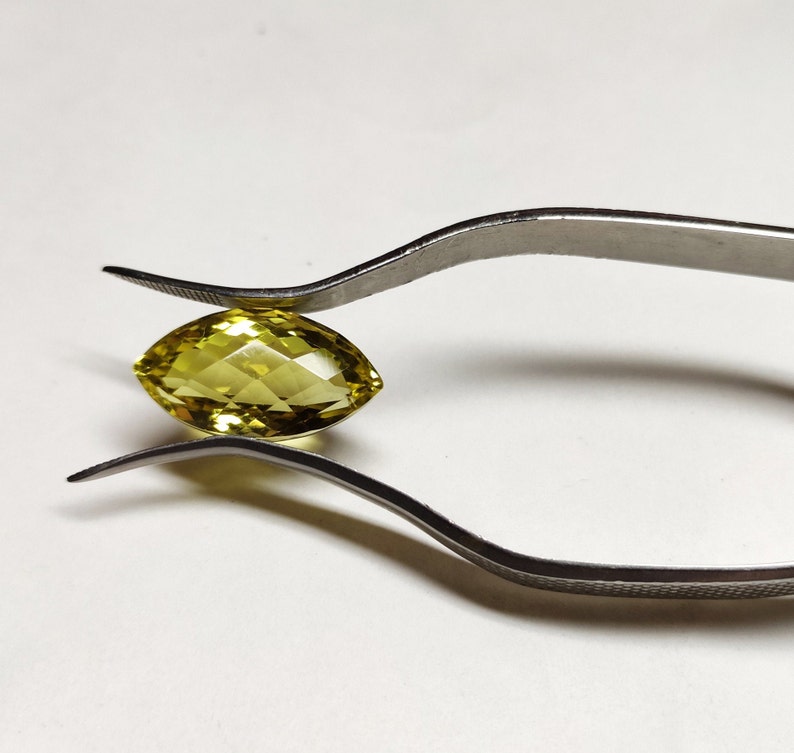 Lemon Quartz loose gemstone. natural Lemon Quartz Briolette cut gemstone 24x12 mm Lemon Quartz Marquise cut gemstone