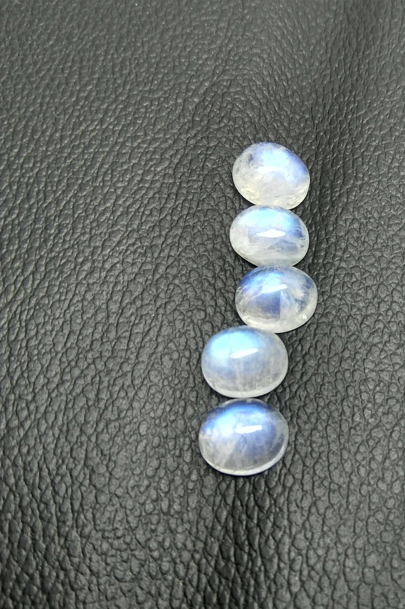 12x10 mm Rainbow Moonstone Loose Gemstone. 5 Pcs Lot Natural Rainbow Moonstone Blue Flash Cabochon Rainbow Moonstone oval Cabochon