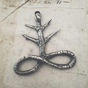 LEVIATHAN Cross pendant, necklace, Sterling Silver, Dark, Gothic, Witchy, Pagan, Occult Jewelry, alchemy