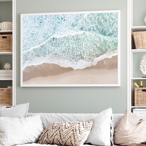 Aerial Beach Print on Canvas, Coastal Wall Art, Beach Photography Prints, Extra Large Wall Art Prints, Beach Wall Art, Canvas Wall Art
