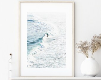 Surf Art, Surf Photography Prints, Large Wall Art Prints, Coastal Wall Art, Ocean Prints, Surf Poster, Pastel Wall Art, Fine Art Print